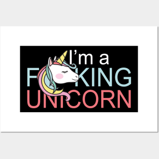 I'm A Freaking Unicorn Costume Gift Posters and Art